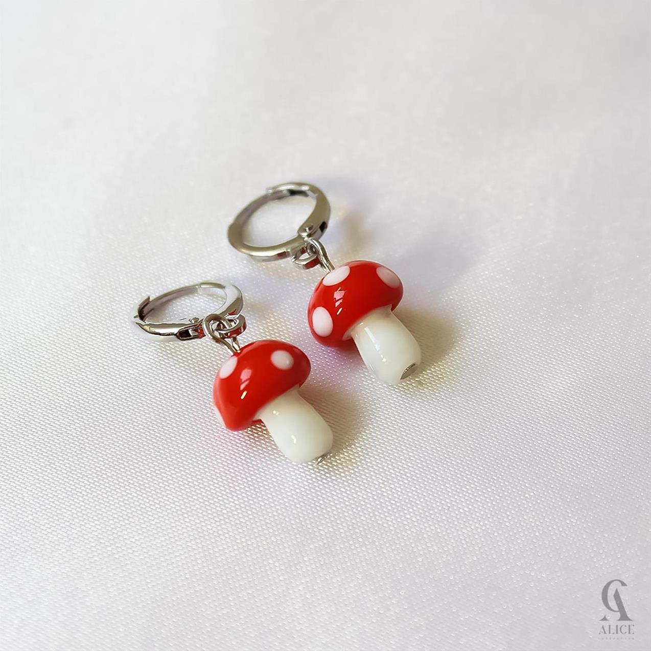 Mario mushroom earrings deals